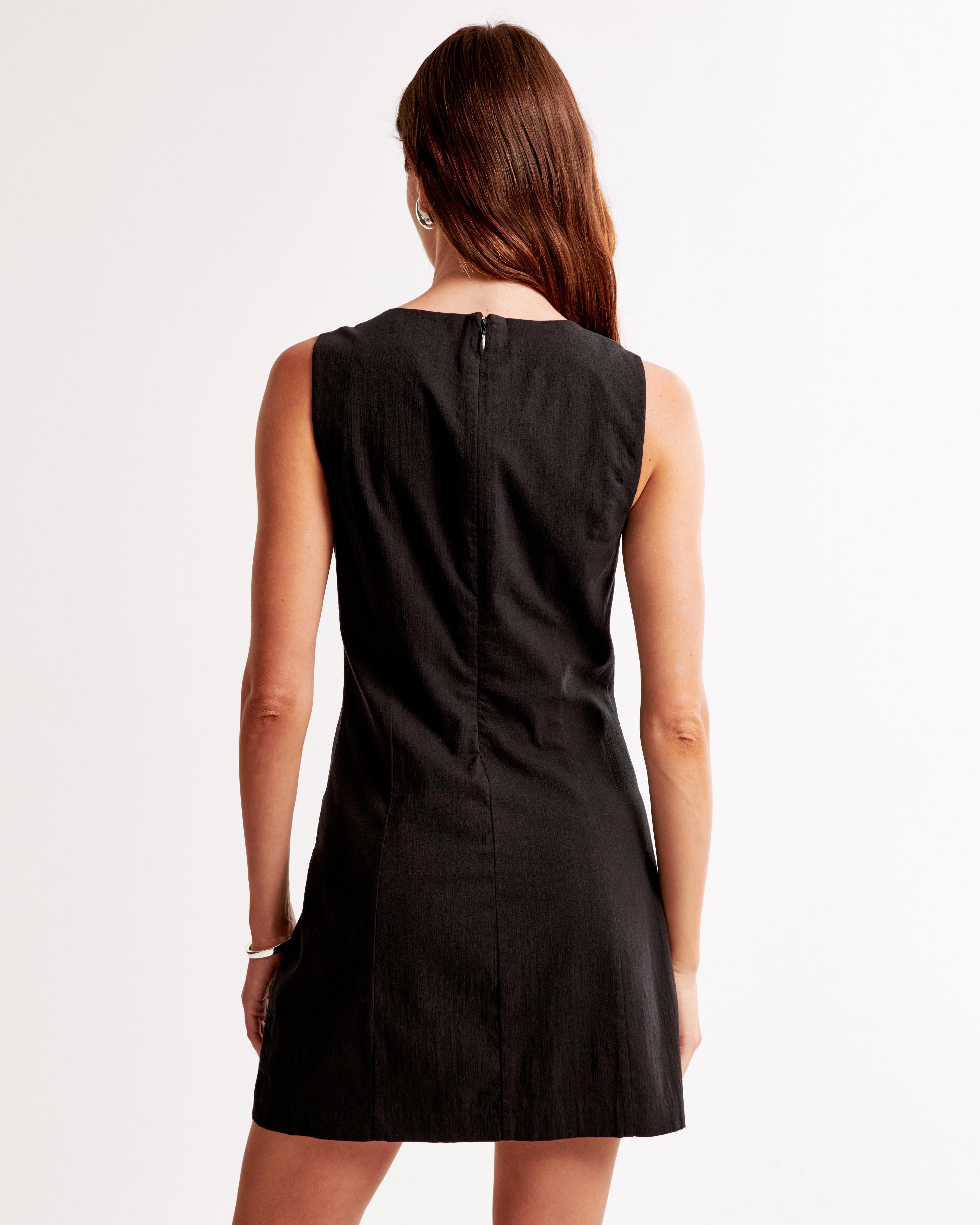 High-Neck Stretch Mini Dress Product Image