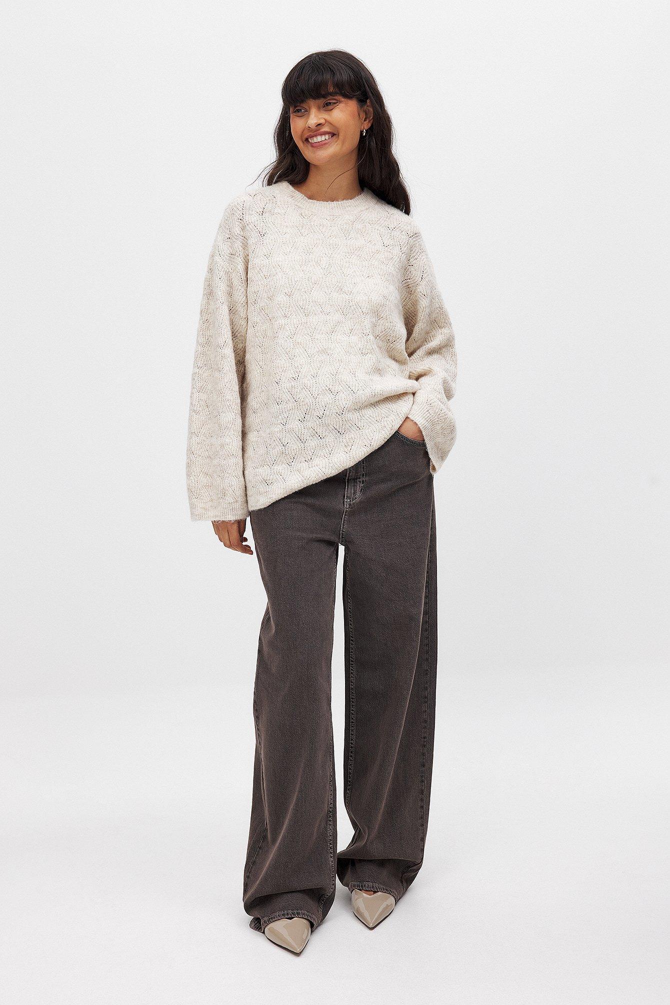 Cable Knitted Oversized Sweater Product Image