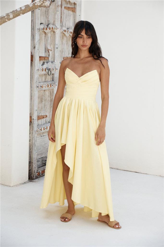 Enchantress Strapless Maxi Dress Yellow product image