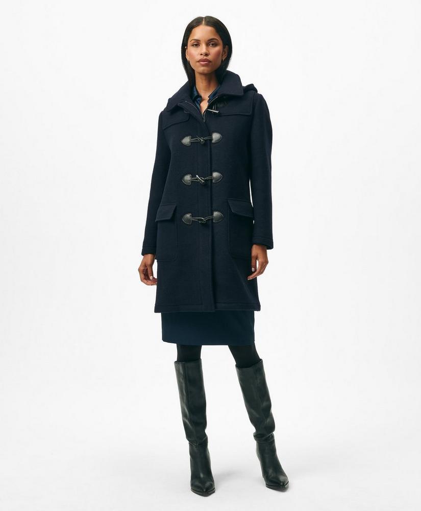 Wool Twill Hooded Toggle Coat Product Image