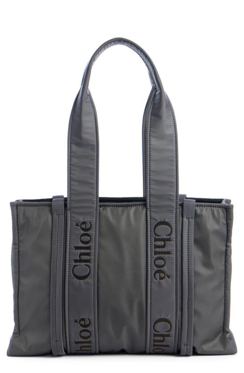 Large Woody Tote Bag In Grey Product Image