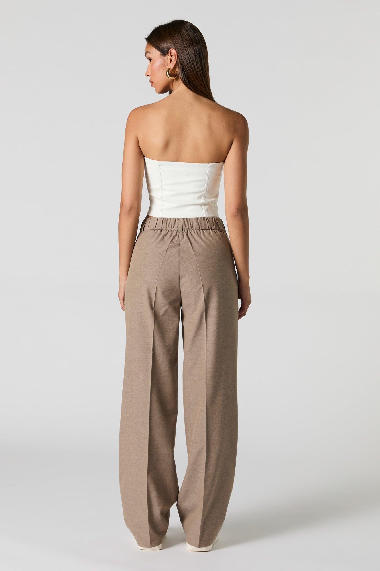 Pleated Wide Leg Dress Pant Female Product Image