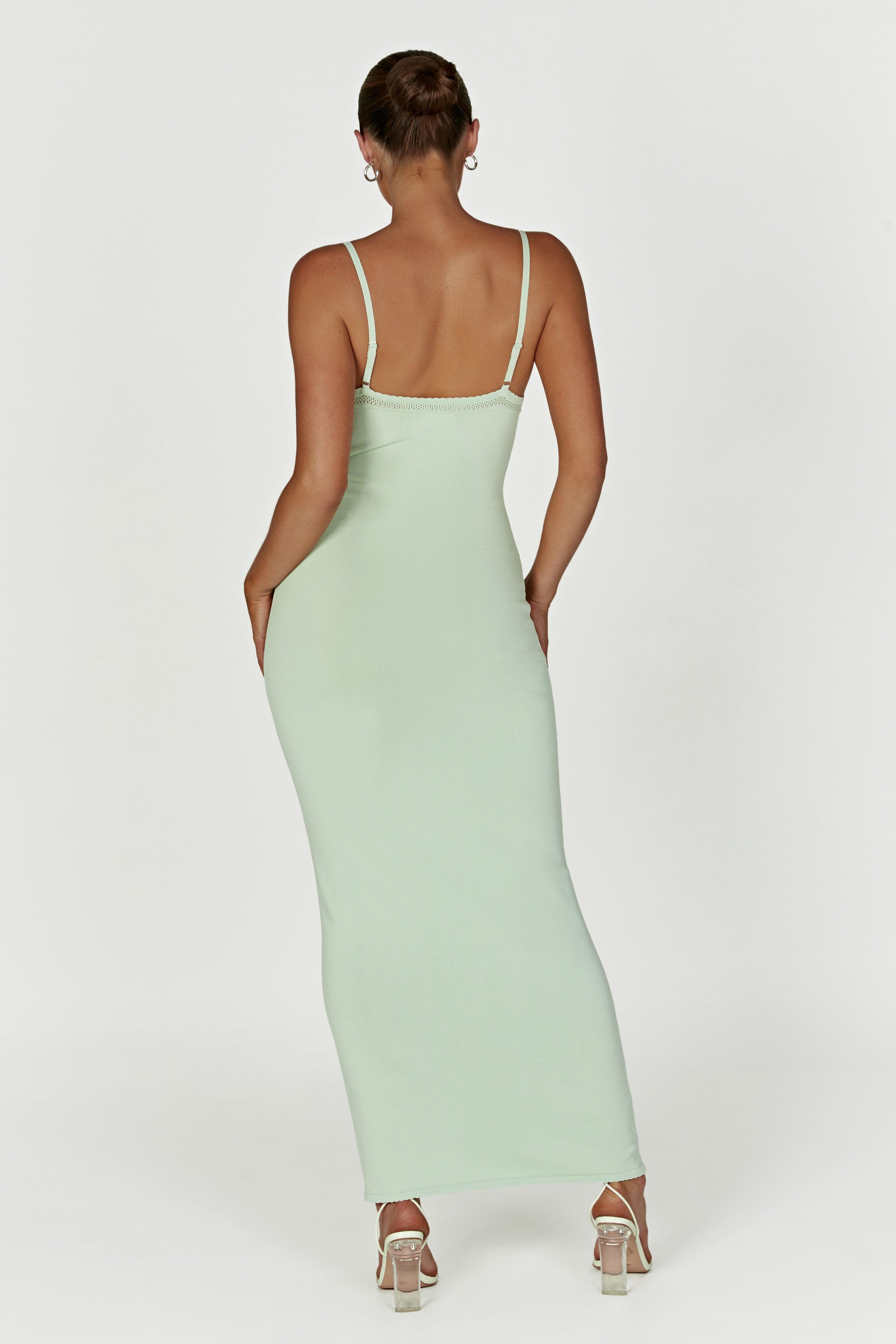 Maia Pointelle Knit Maxi Dress - Pistachio Green Product Image