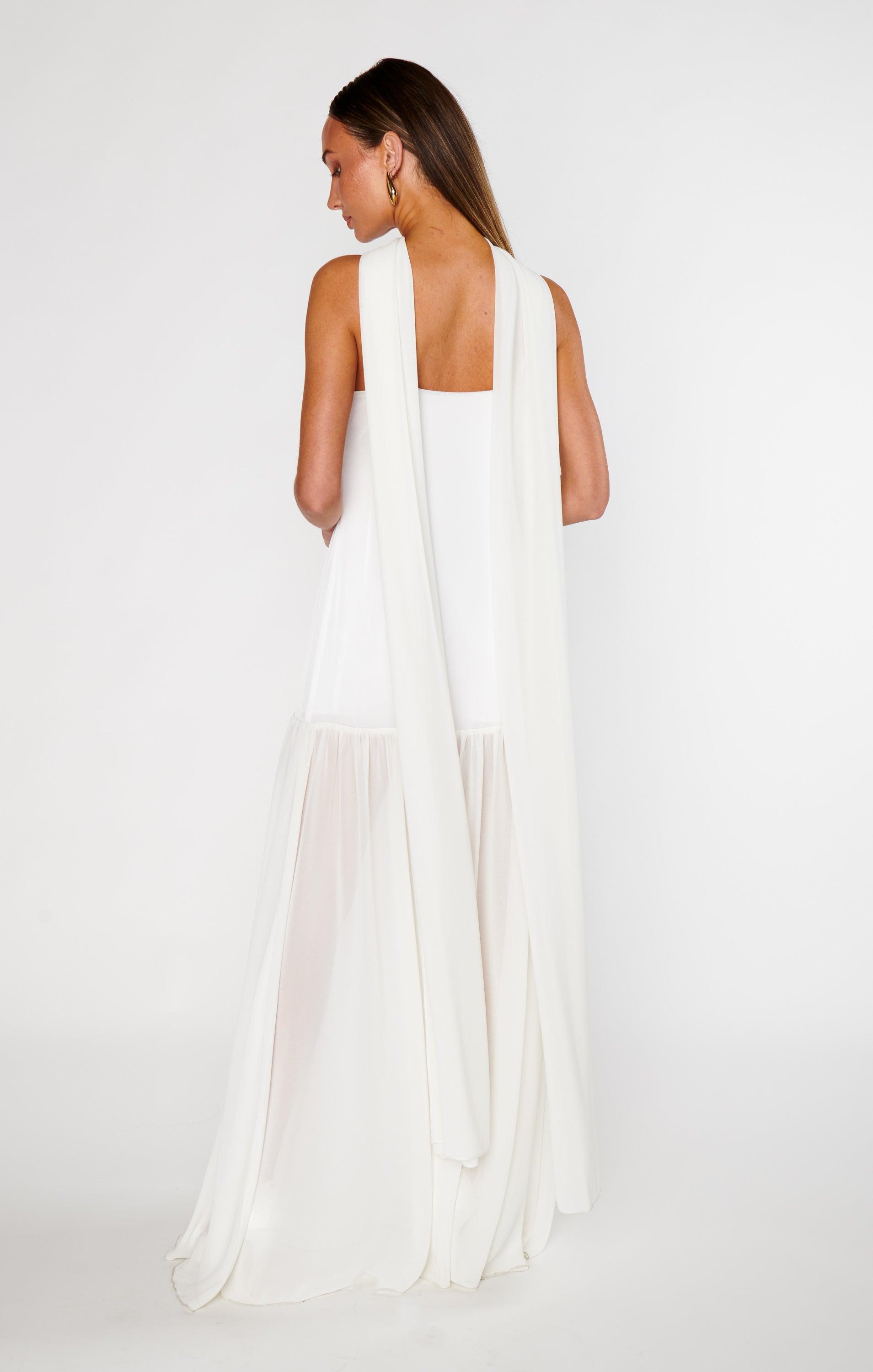 Dalia Maxi Dress ~ Ivory Luxe Satin Product Image