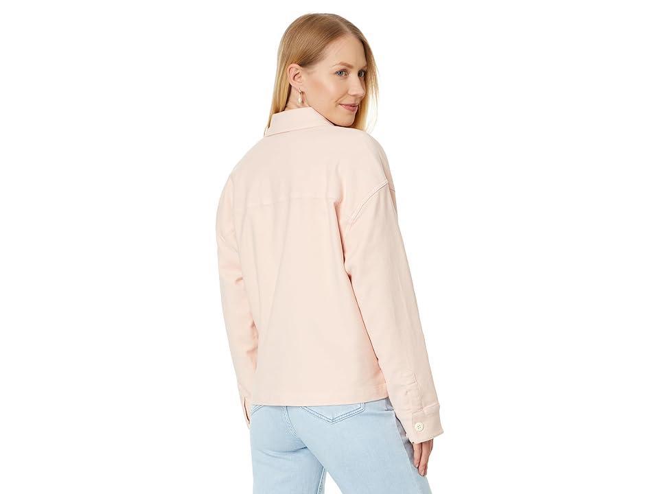 Faherty Stretch Terry Overshirt (Peach Whip) Women's Vest Product Image