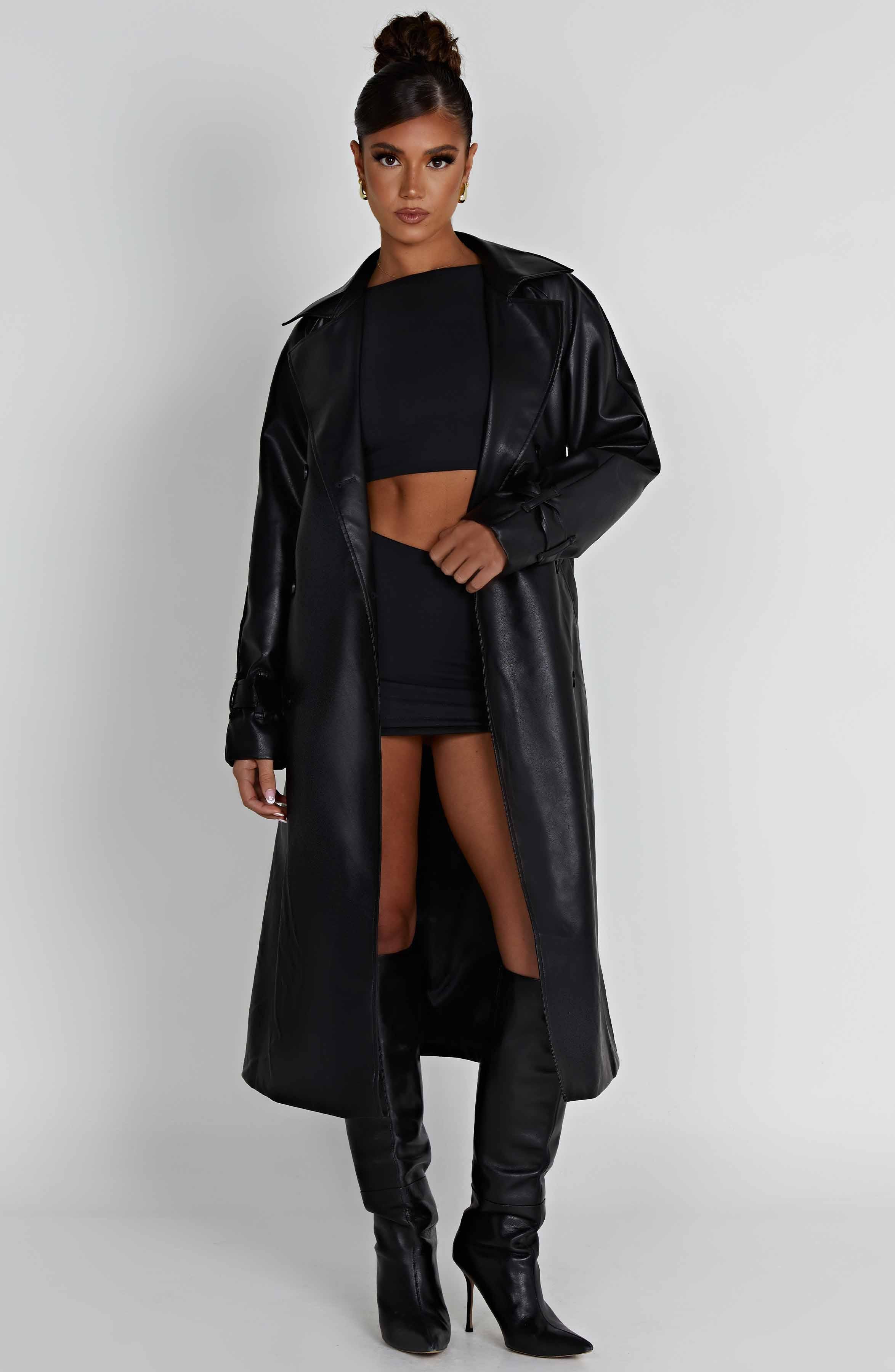 Chi Trench Coat - Black Product Image