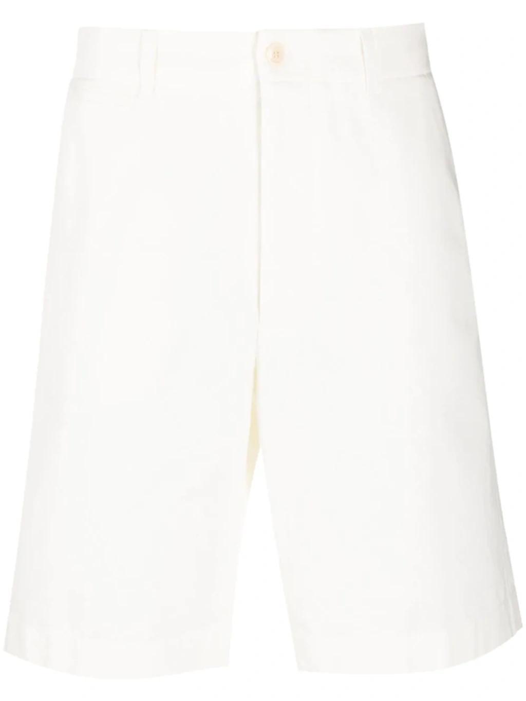 GUCCI Cotton Drill Shorts With Patch In White Product Image