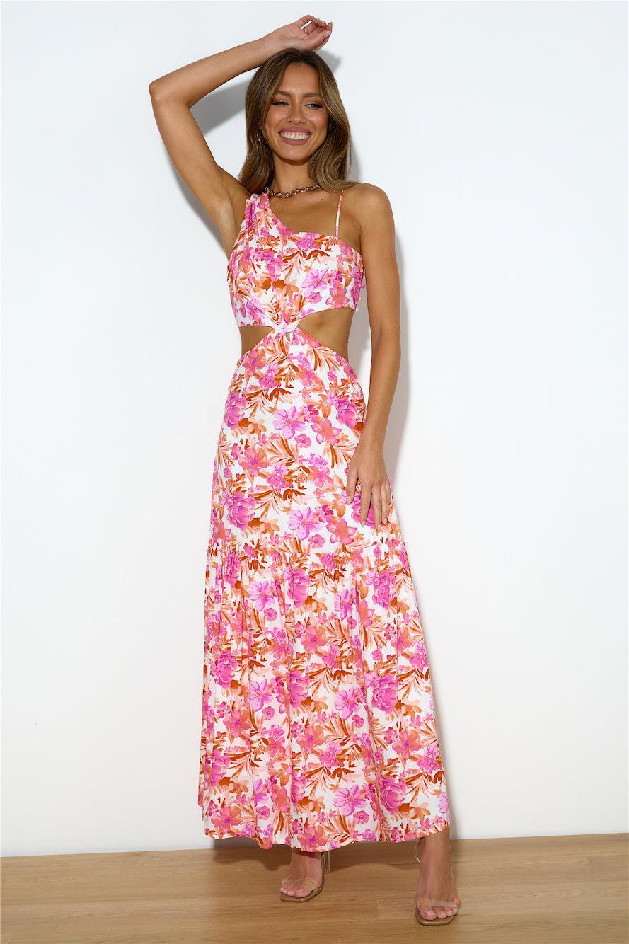 Lover Of Print Maxi Dress Pink Product Image