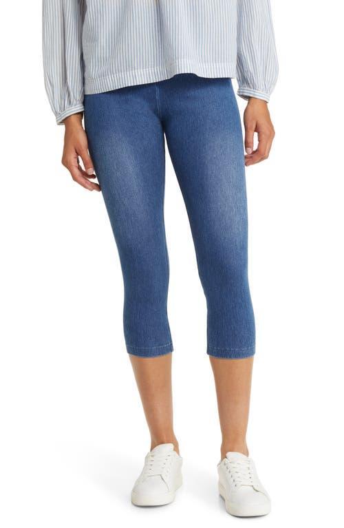 Lyss Denim Capri Leggings Product Image