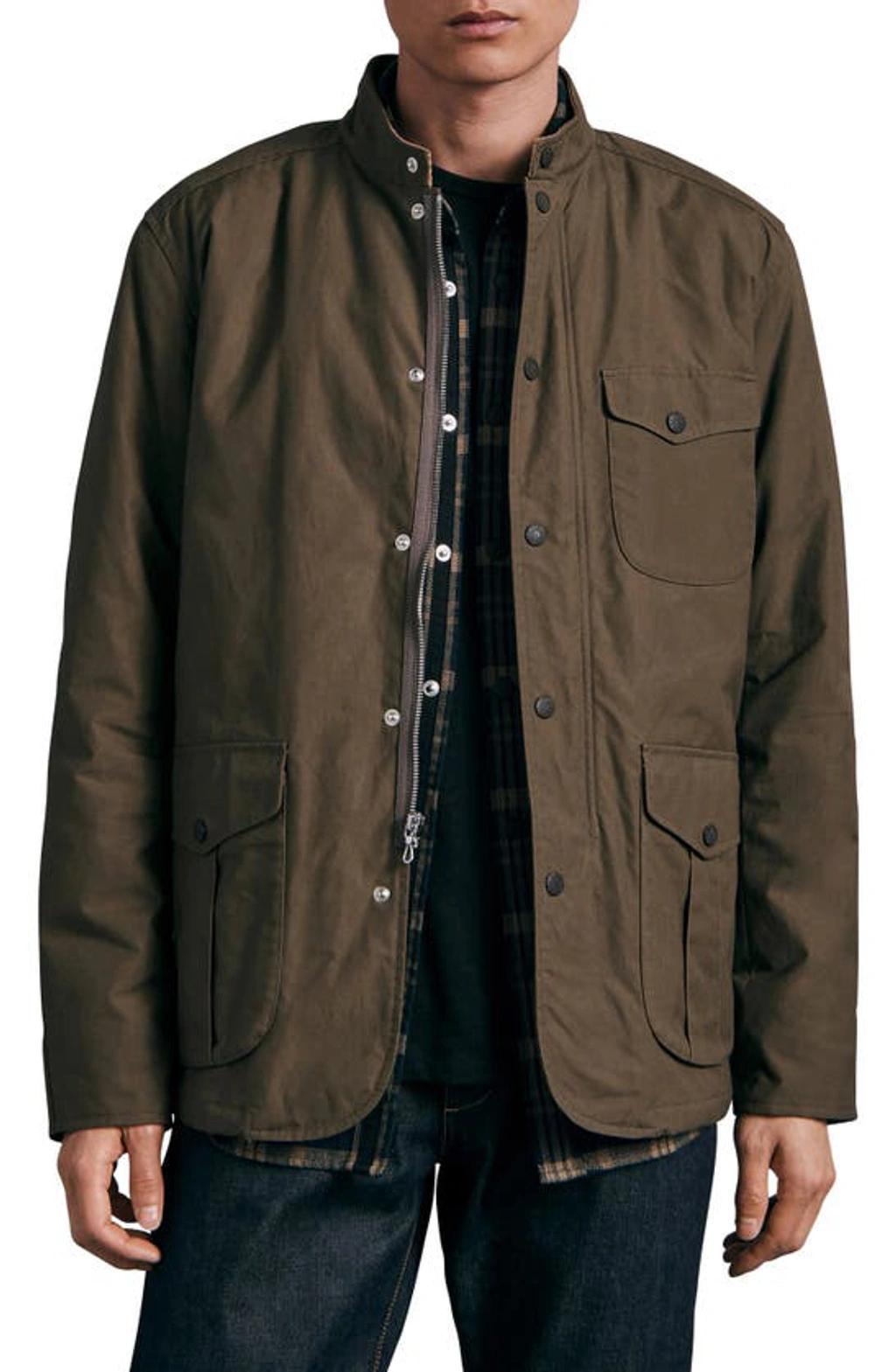 Archive Waxed Cotton Hunting Jacket In Green Product Image