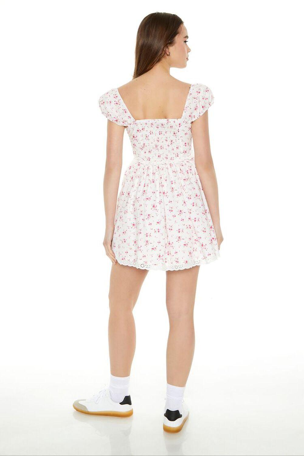 Ditsy Floral Puff-Sleeve Babydoll Dress | Forever 21 Product Image