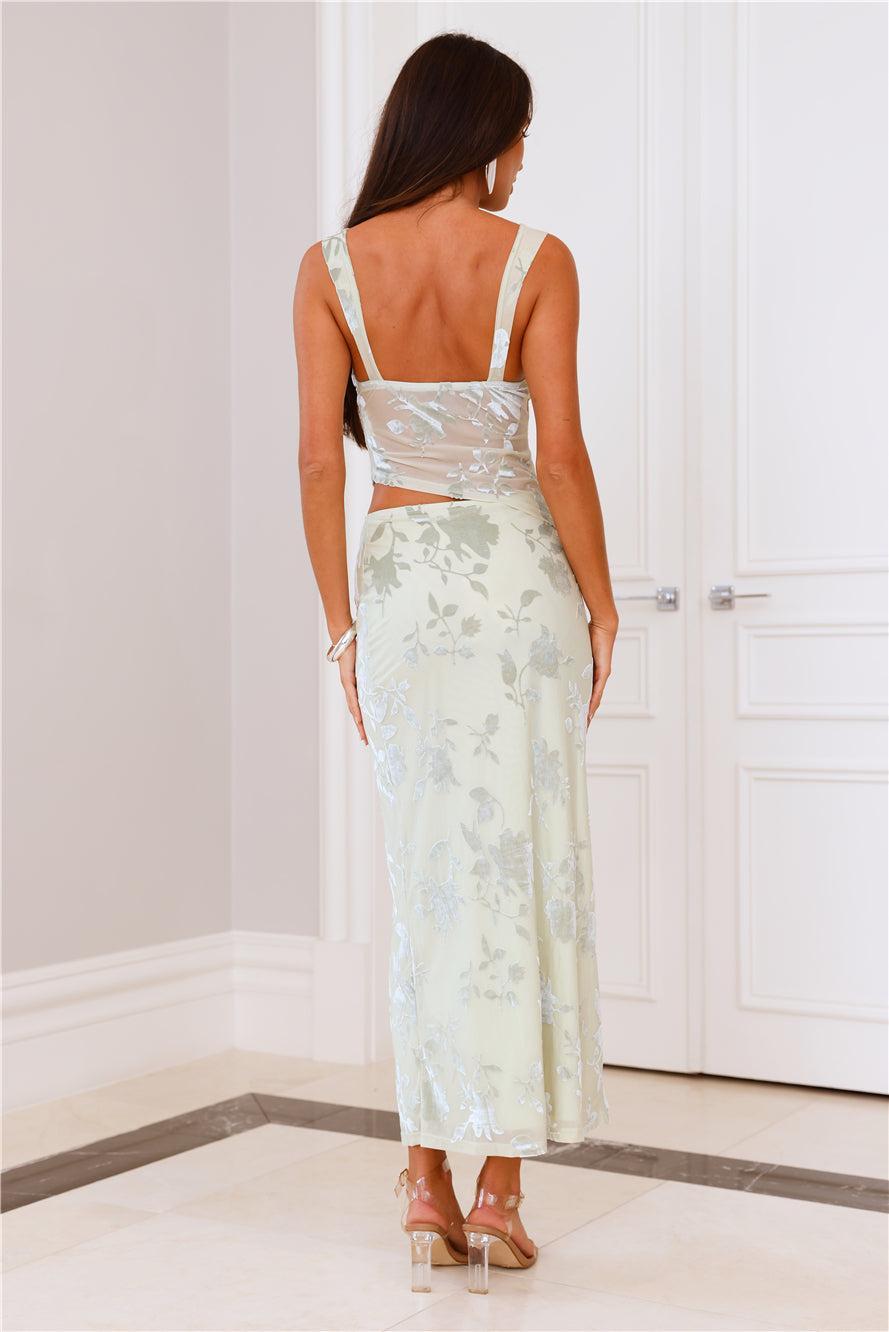 Garden Grove Maxi Skirt Sage Product Image