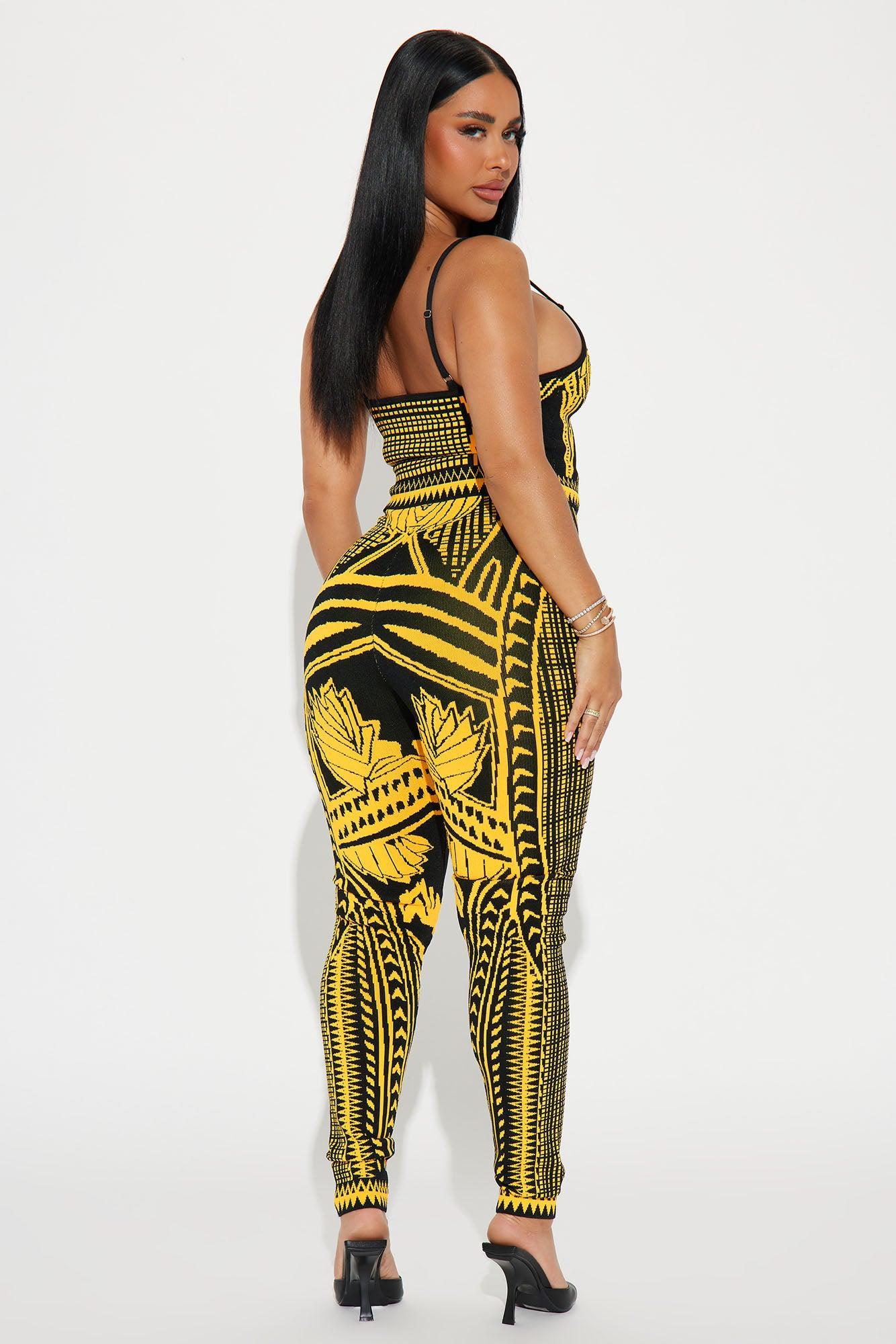 Best One Here Legging Set - Yellow/combo Product Image