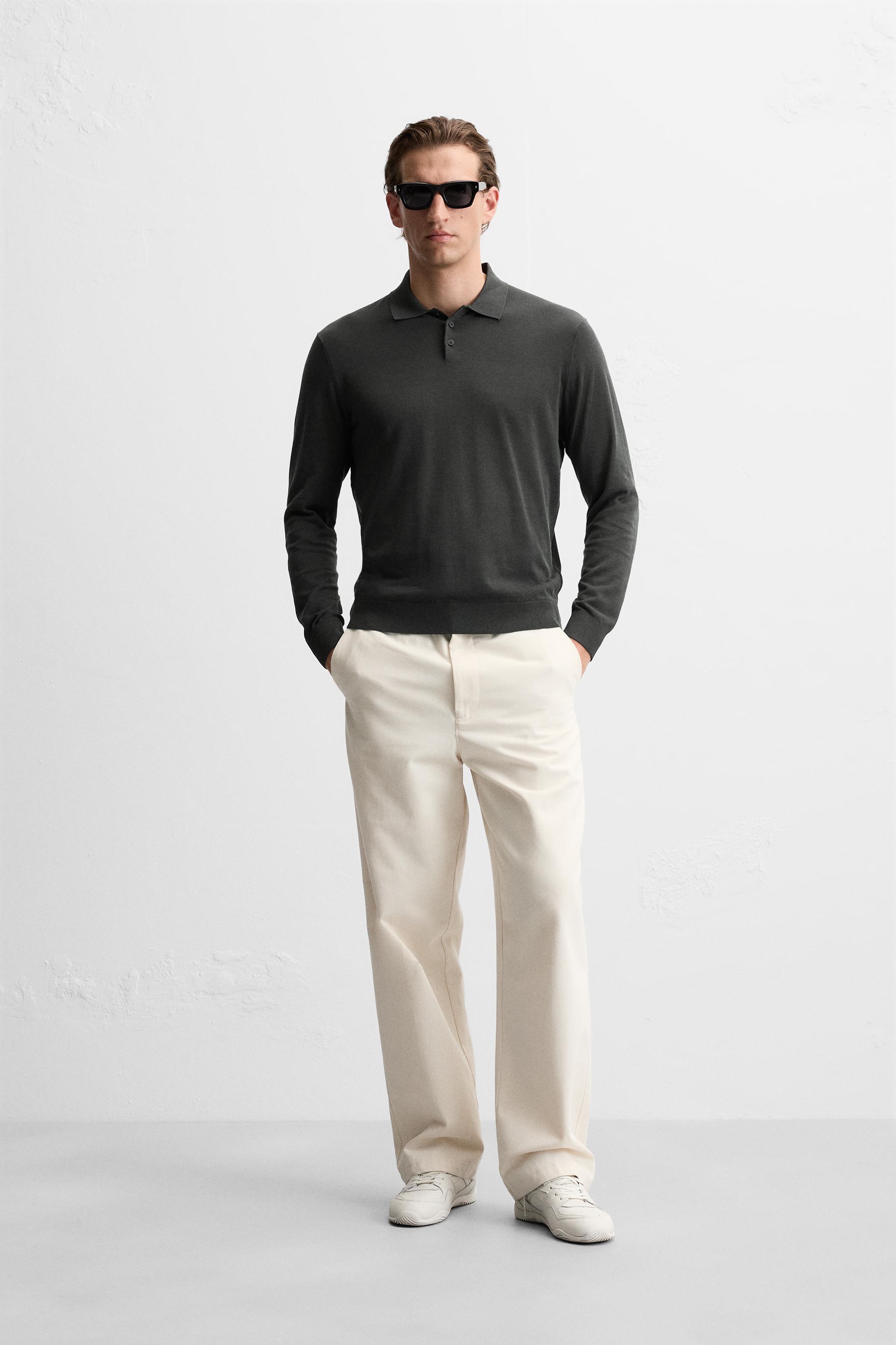 COTTON - SILK BLEND KNIT POLO Product Image