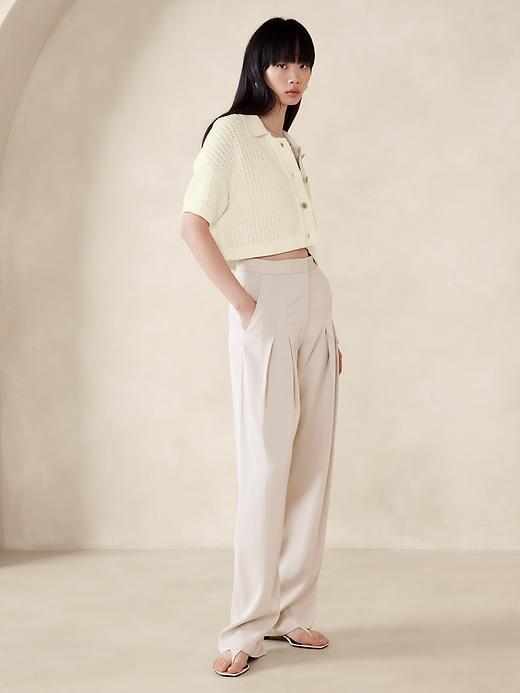 Cotton Cropped Resort Sweater Product Image