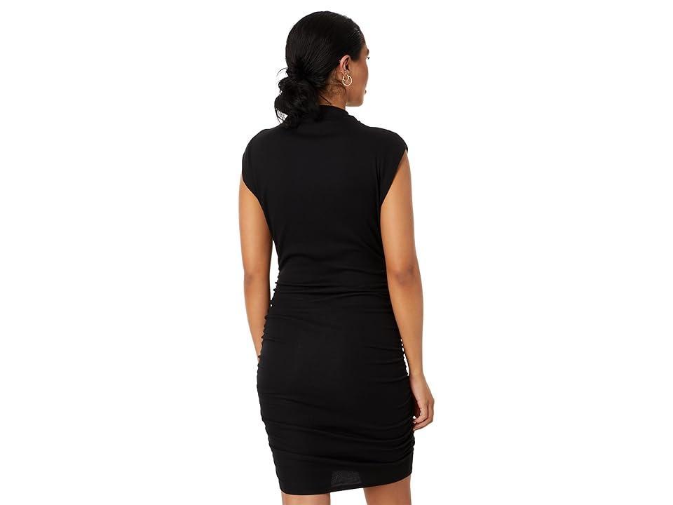 Michael Stars Gia Power Shoulder Mock Neck Dress Product Image