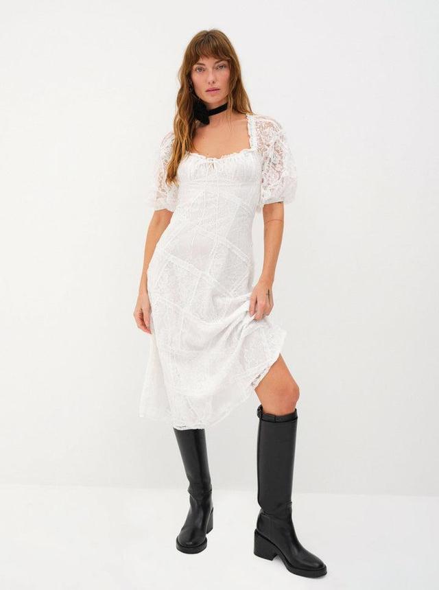 Lily Midi Dress — White Product Image