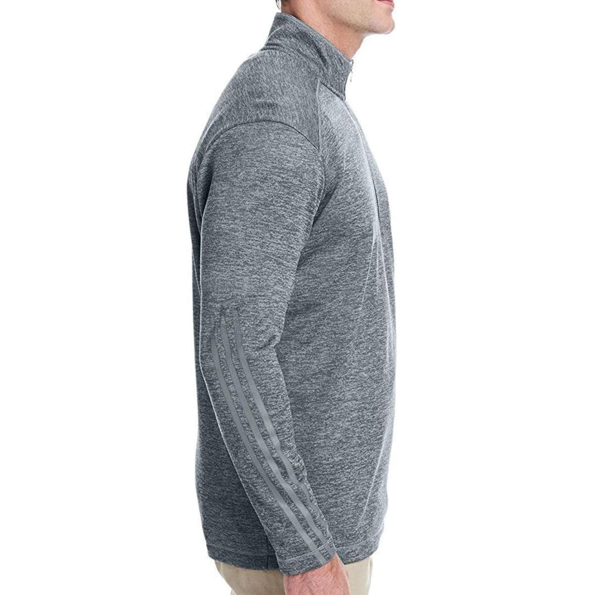 adidas Men's Brushed Terry Heathered Quarter-Zip Pullover Product Image