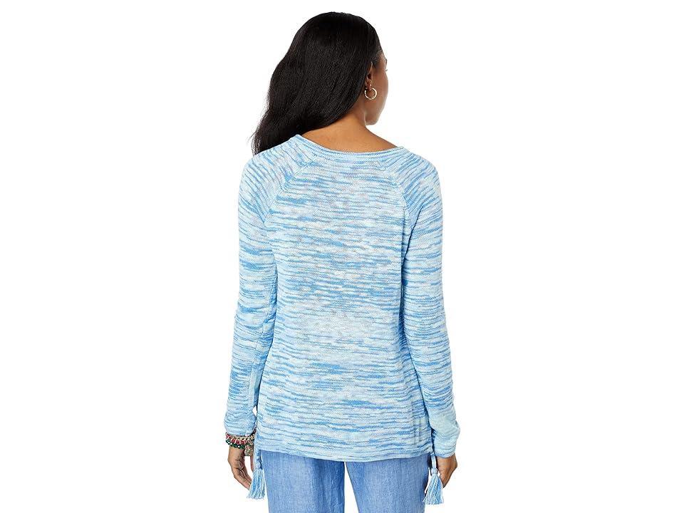 Lilly Pulitzer Jody V-Neck Sweater Peri High Tide Space Dye) Women's Clothing Product Image