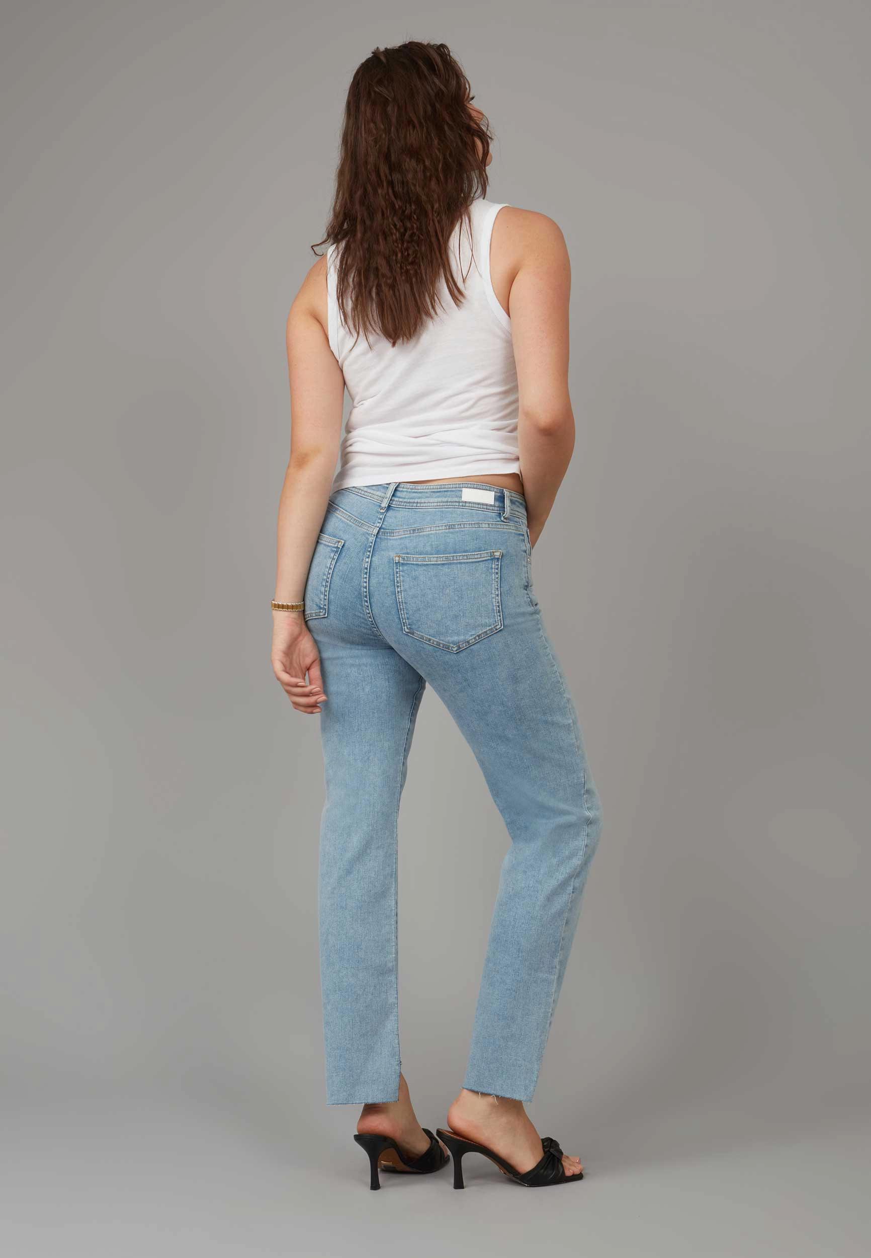 Lola Jean Jasper Mid Rise Straight Jean Product Image