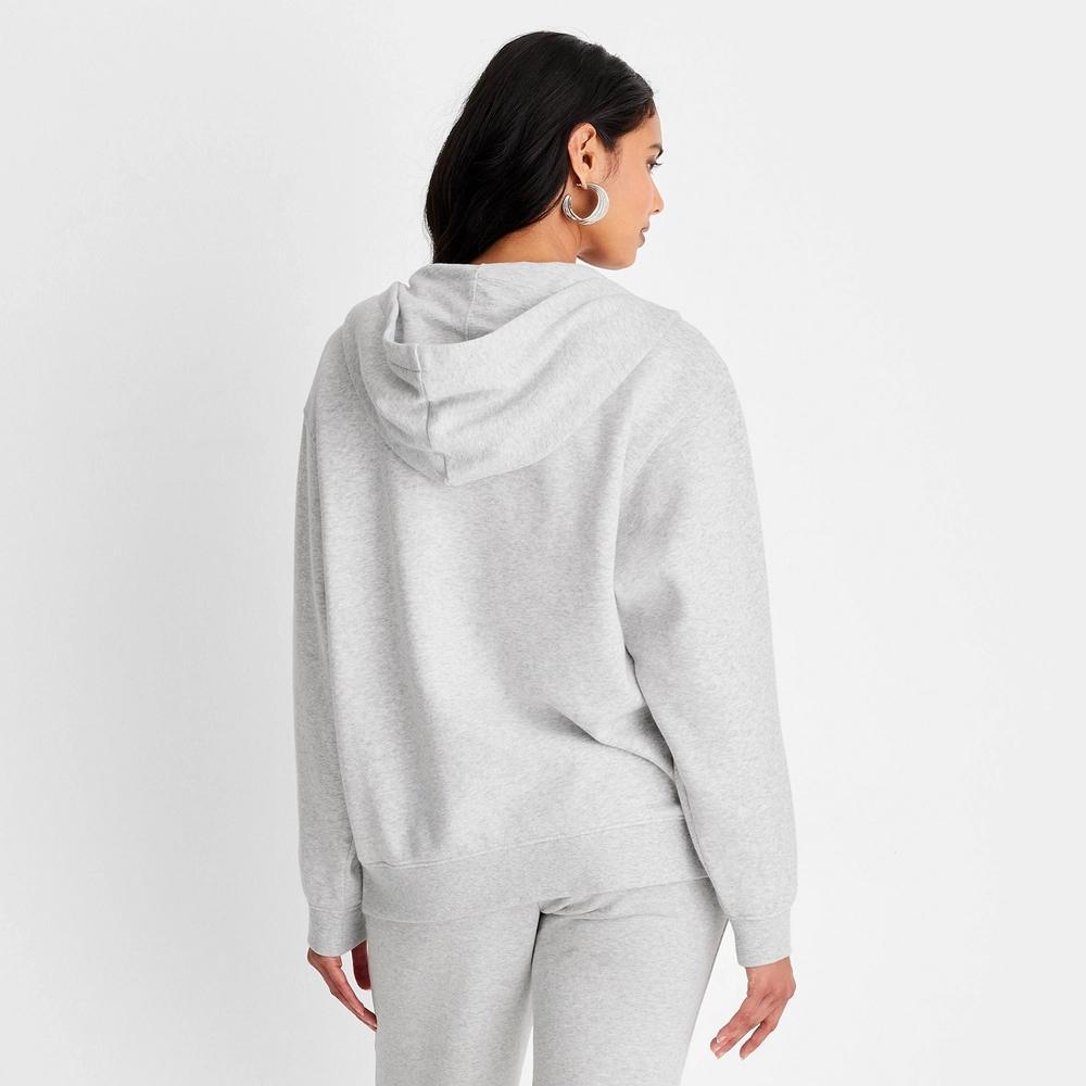 Women's Leisure Studio Zip-Up Hoodie Sweatshirt - Universal Thread™ Heather Gray L Product Image