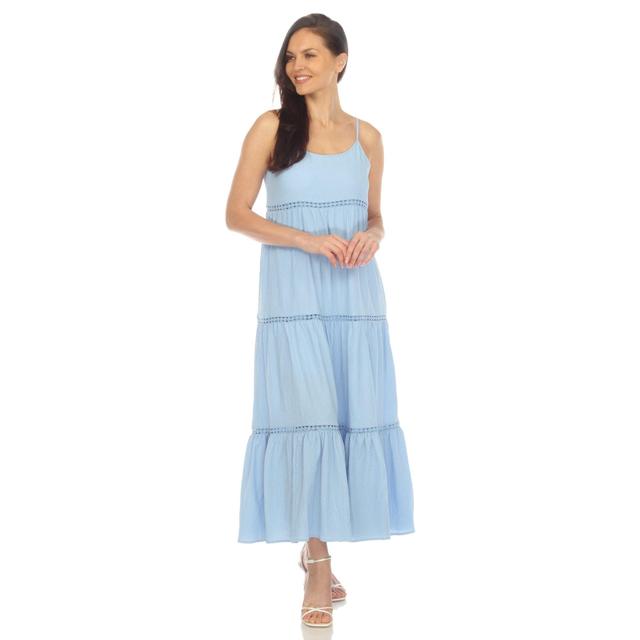 Women's Scoop Neck Tiered Maxi Dress Female Product Image