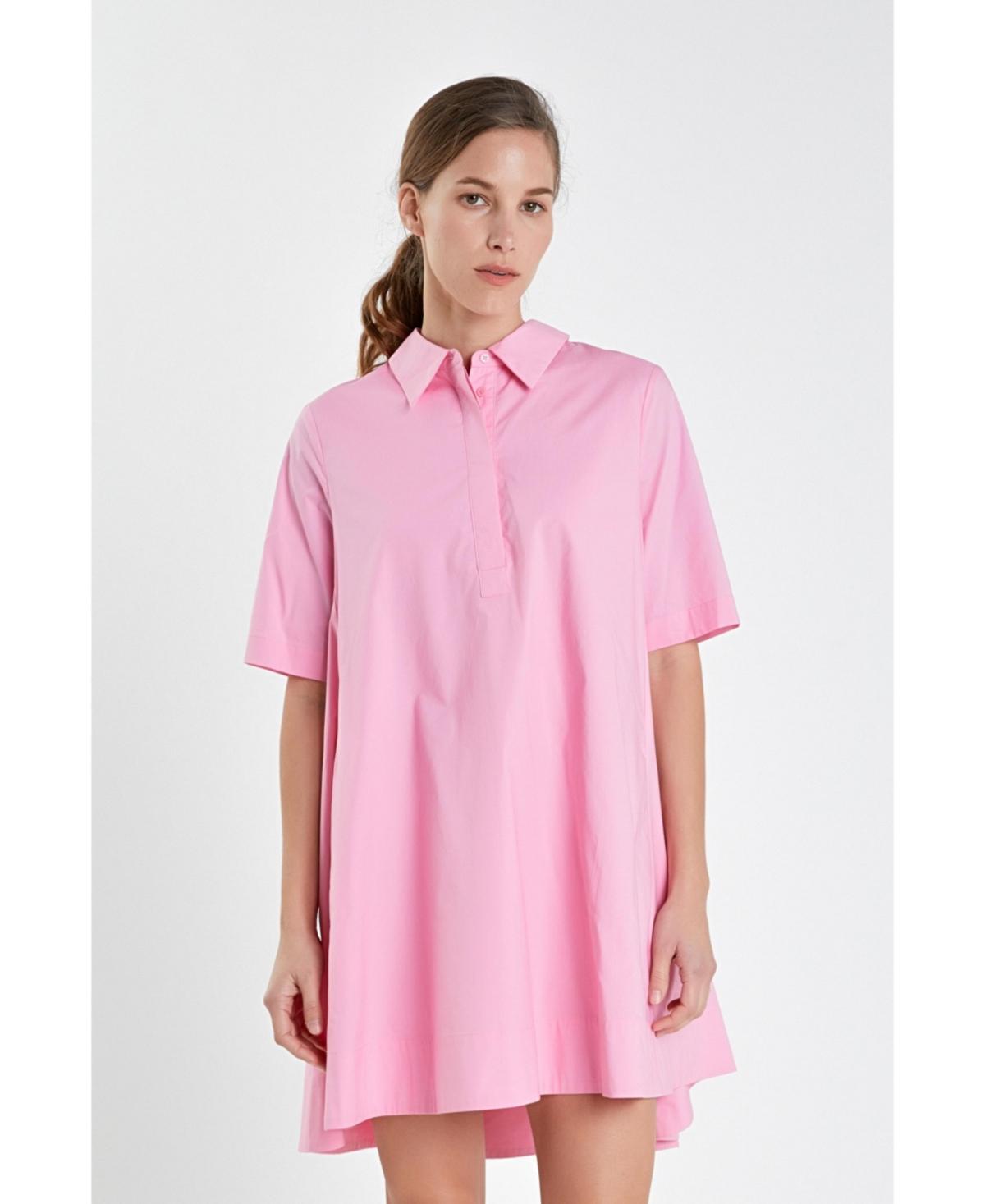 Women's A-line Short Sleeve Shirt Dress product image