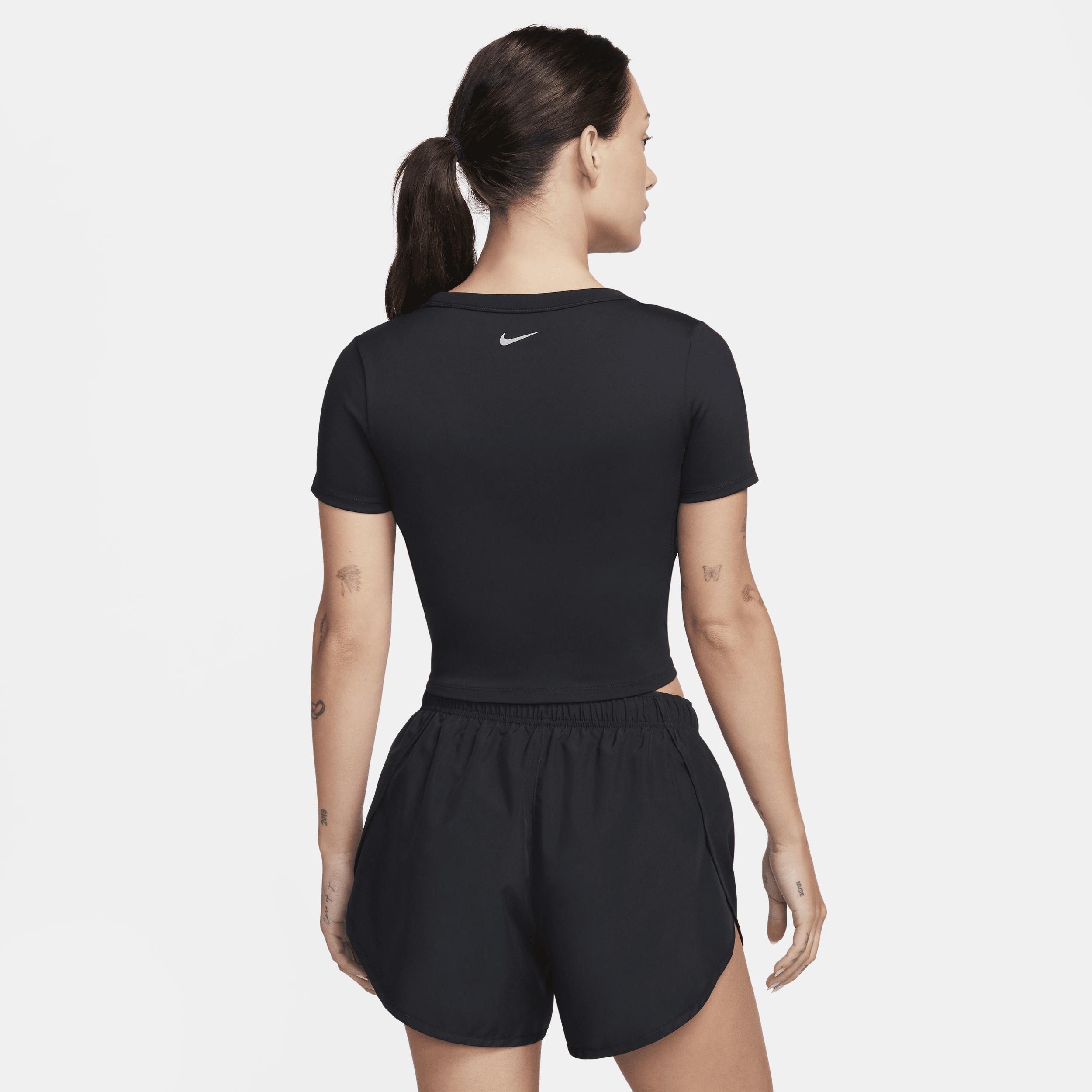 Nike Women's One Fitted Dri-FIT Short-Sleeve Cropped Top Product Image