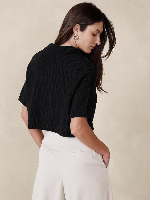 Cotton Cropped Resort Sweater Product Image