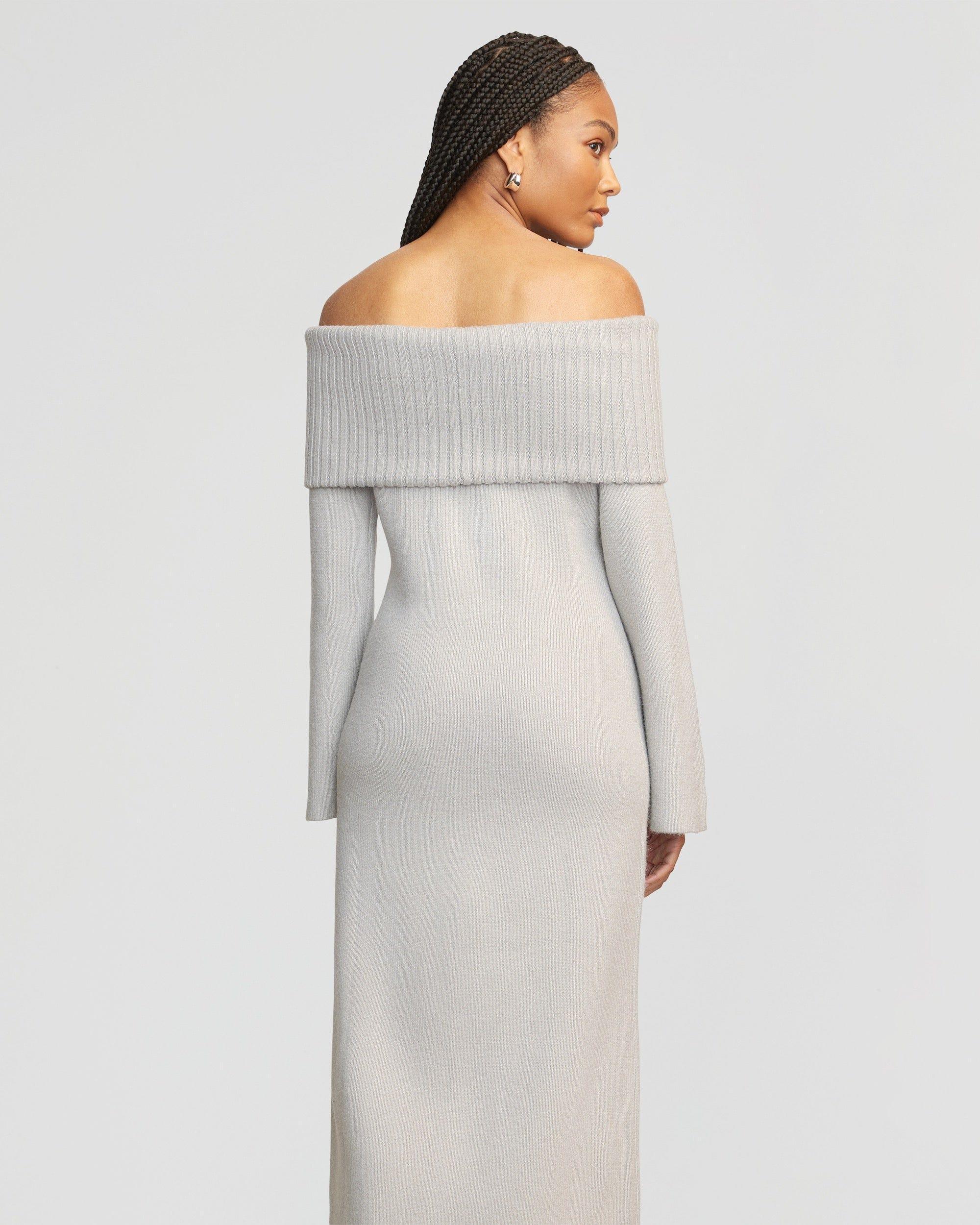 Cara Ribbed Foldover Sweater Dress Product Image