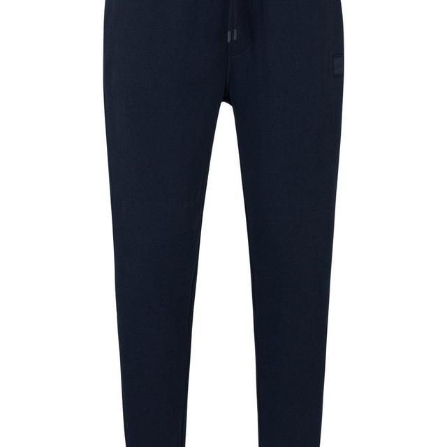 Boss COTTON-TERRY TRACKSUIT BOTTOMS WITH LOGO PATCH Product Image