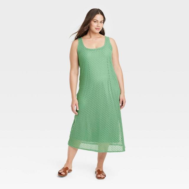 Womens Crochet Tank Midi Dress - Ava & Viv XXL Product Image