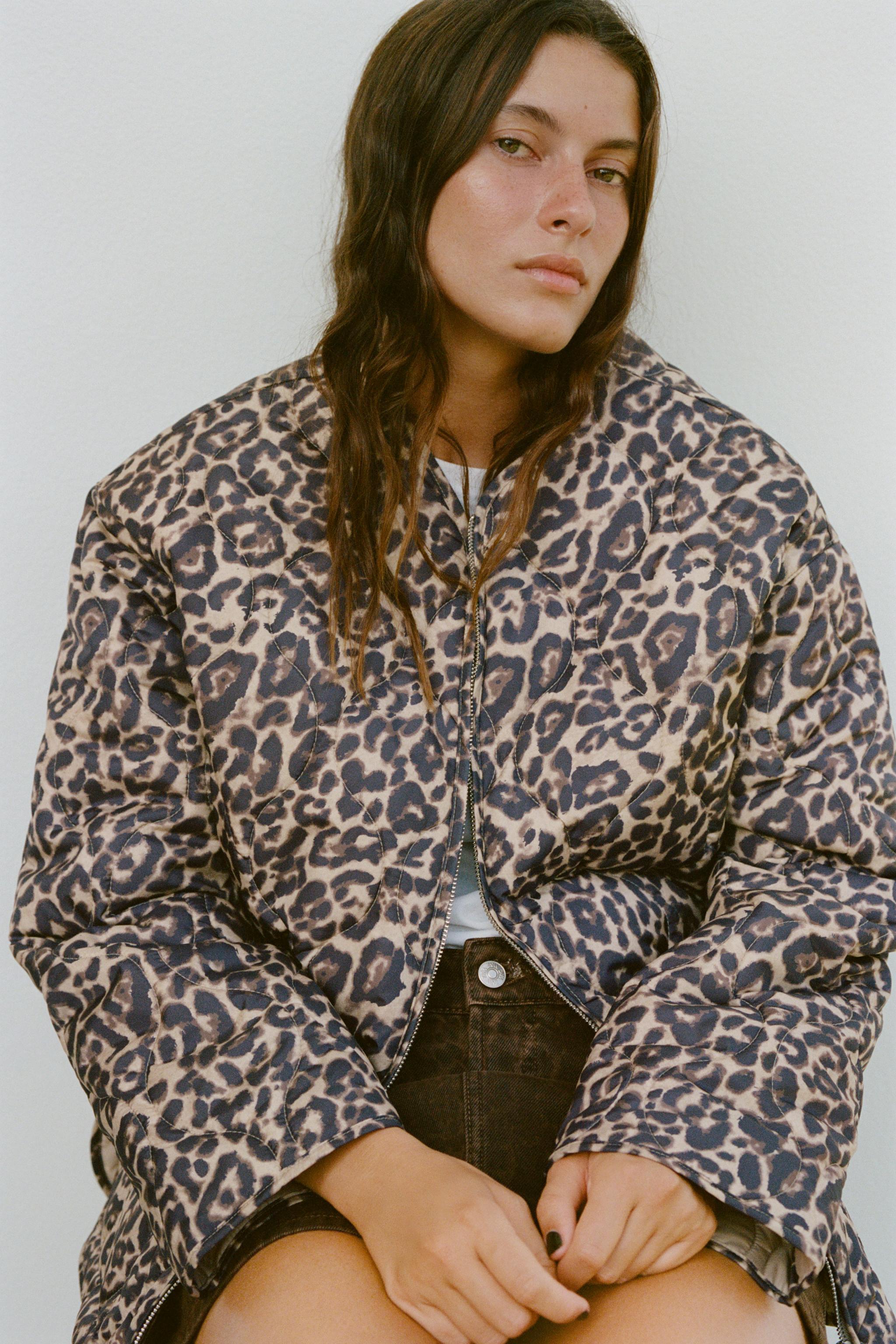 ANIMAL PRINT PUFFER JACKET Product Image