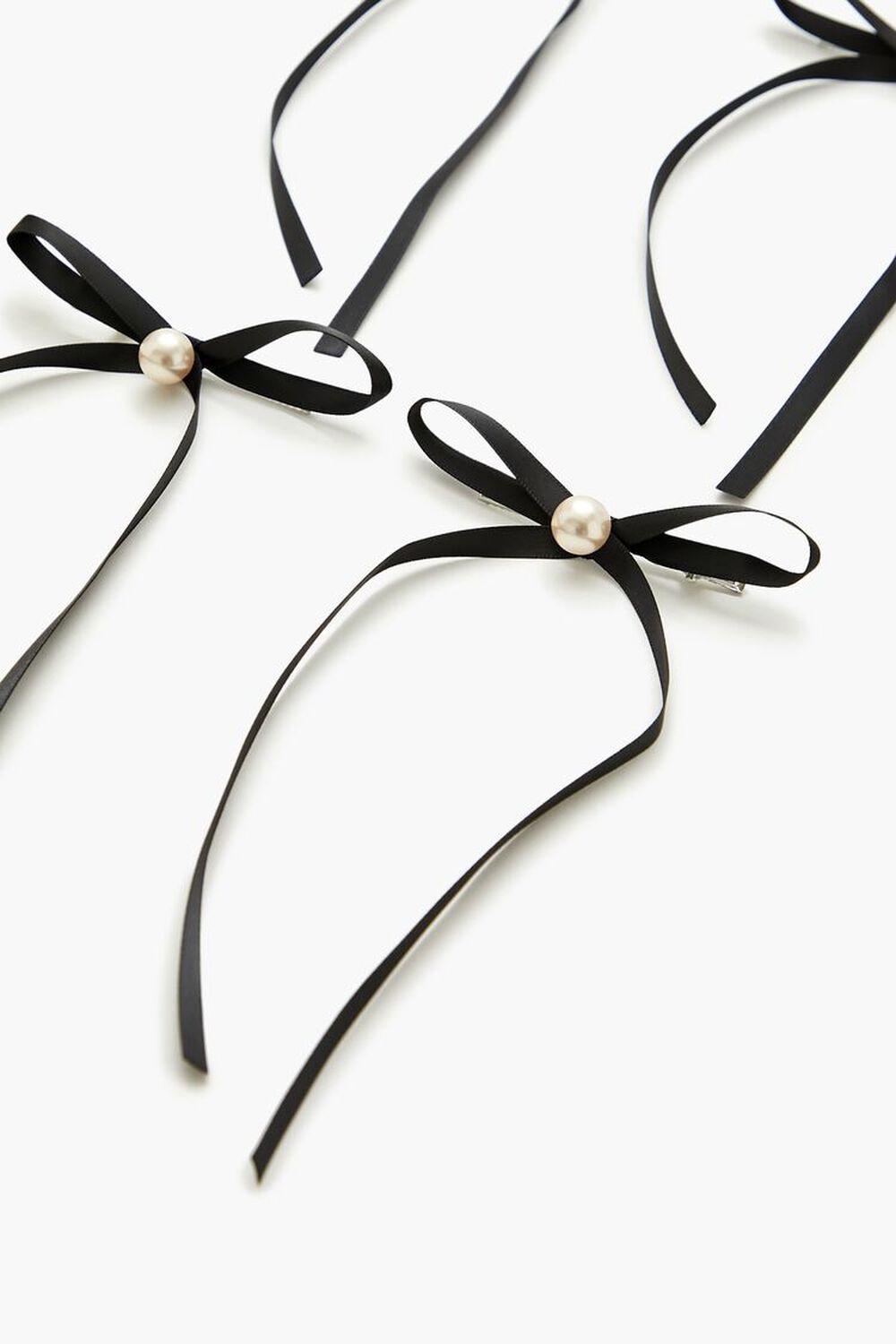 Faux Pearl Bow Hair Clip Set | Forever 21 Product Image