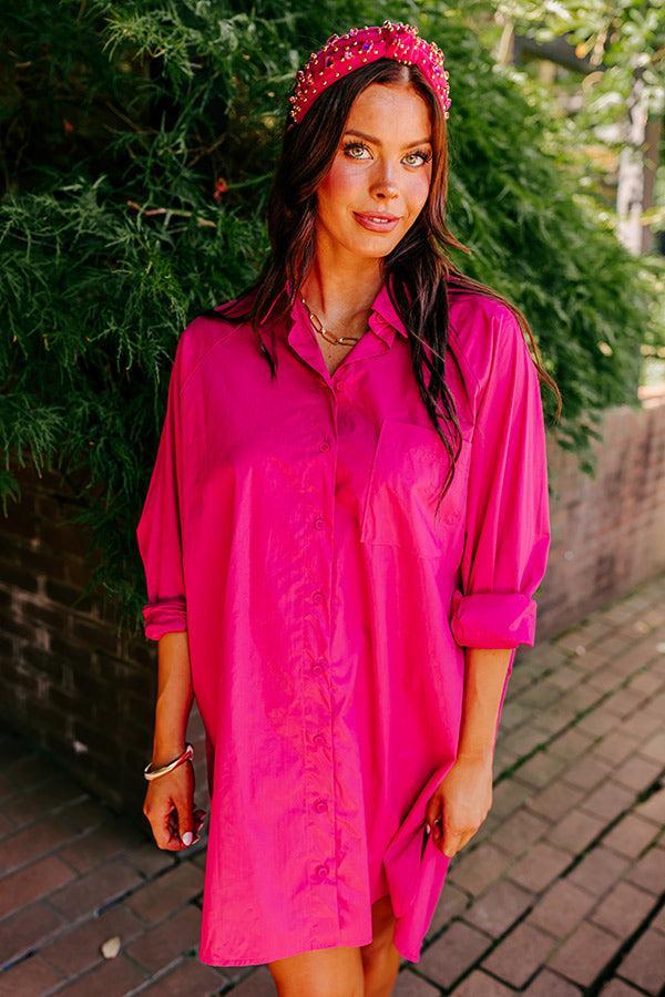 Major Icon Tunic Dress In Hot Pink Product Image