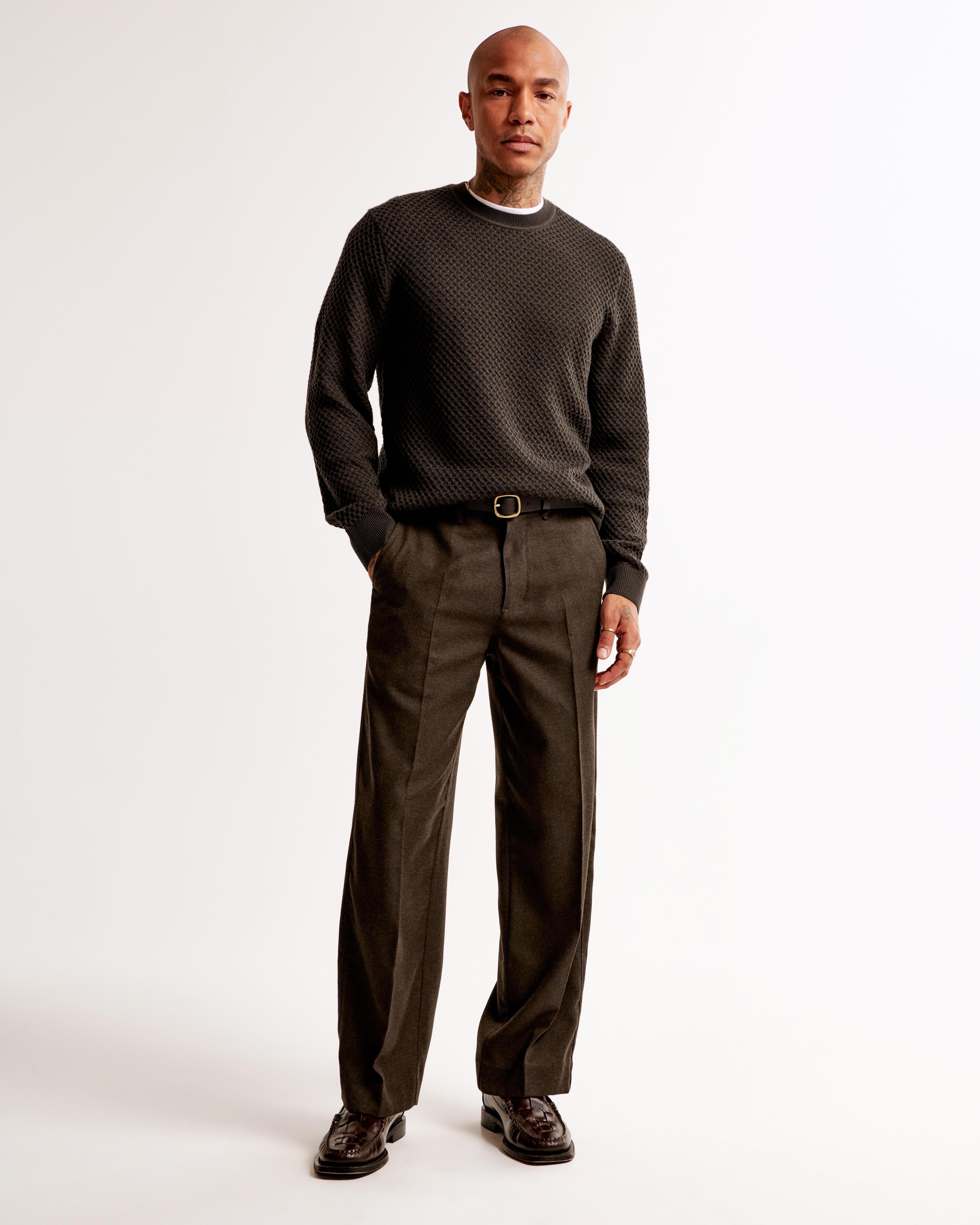 Merino Wool-Blend Crew Sweater Product Image