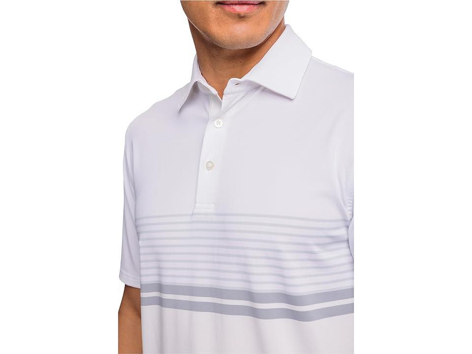 Southern Tide Driver Wildwood Stripe Polo (Classic White) Men's Clothing Product Image