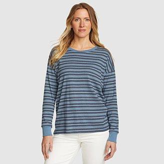 Women's Long-Sleeve Crewneck Favorite T-Shirt - Stripe Product Image