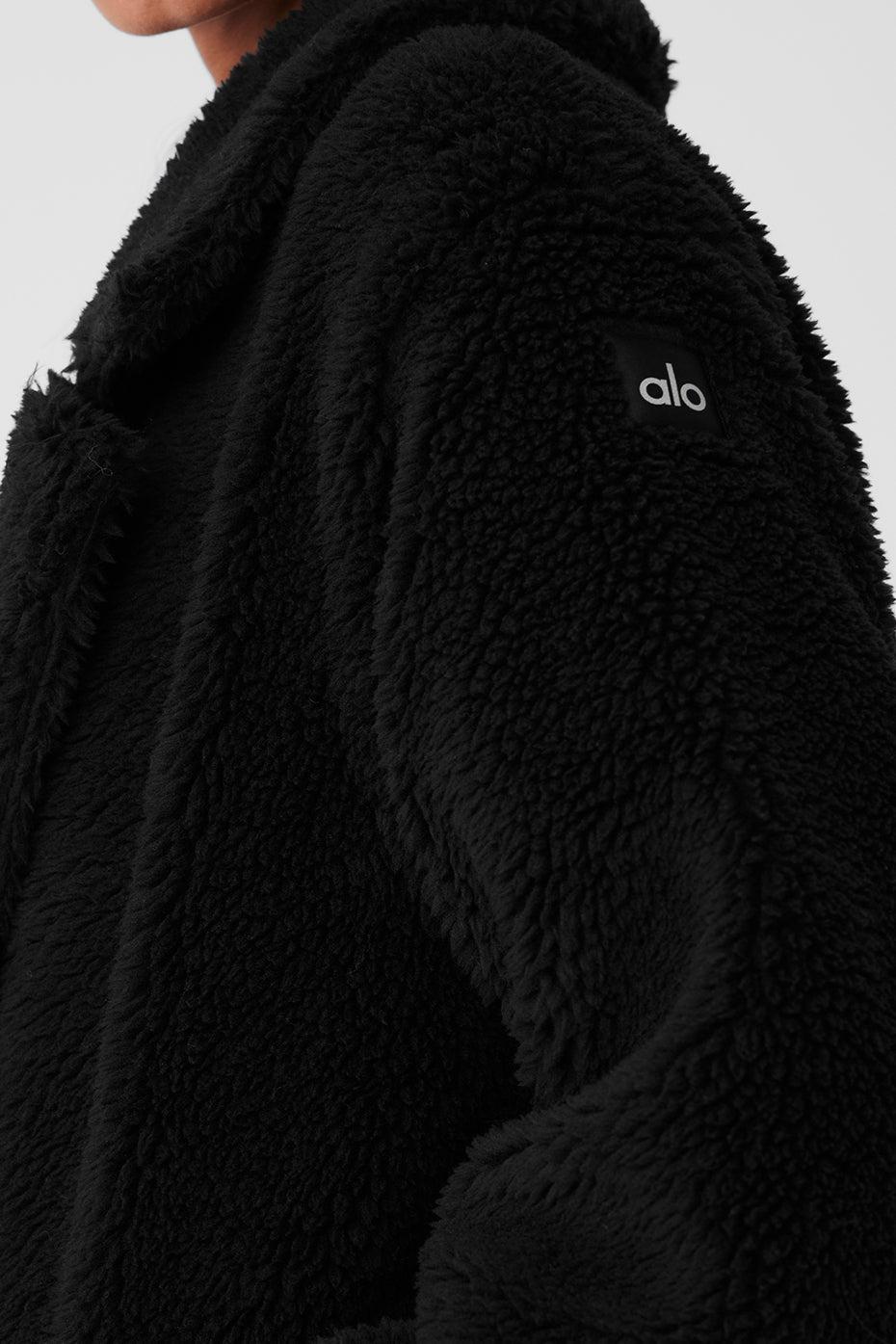 Oversized Sherpa Trench - Black Female Product Image