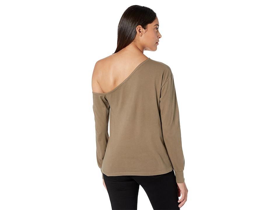 MONROW Off Shoulder Long Sleeve Tee (Dusty ) Women's Clothing Product Image