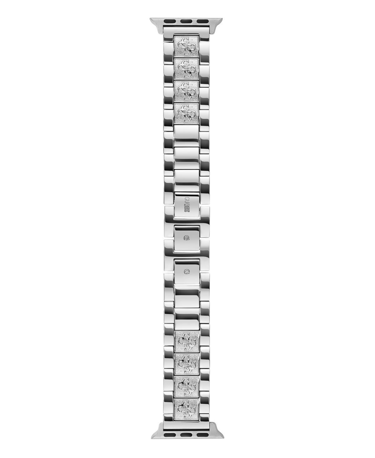 Guess Womens Silver-Tone Stainless Steel Apple Watch Strap 38mm-40mm Product Image