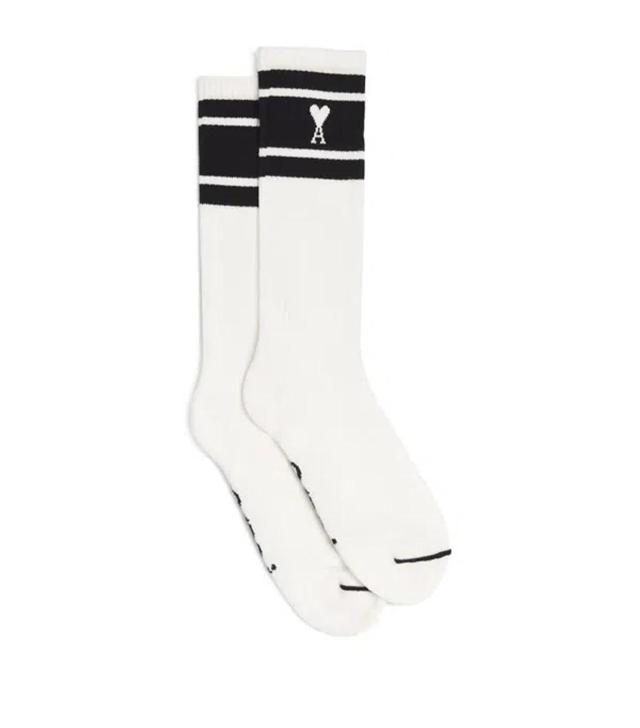 Striped Ami De Coeur Socks In Black Product Image