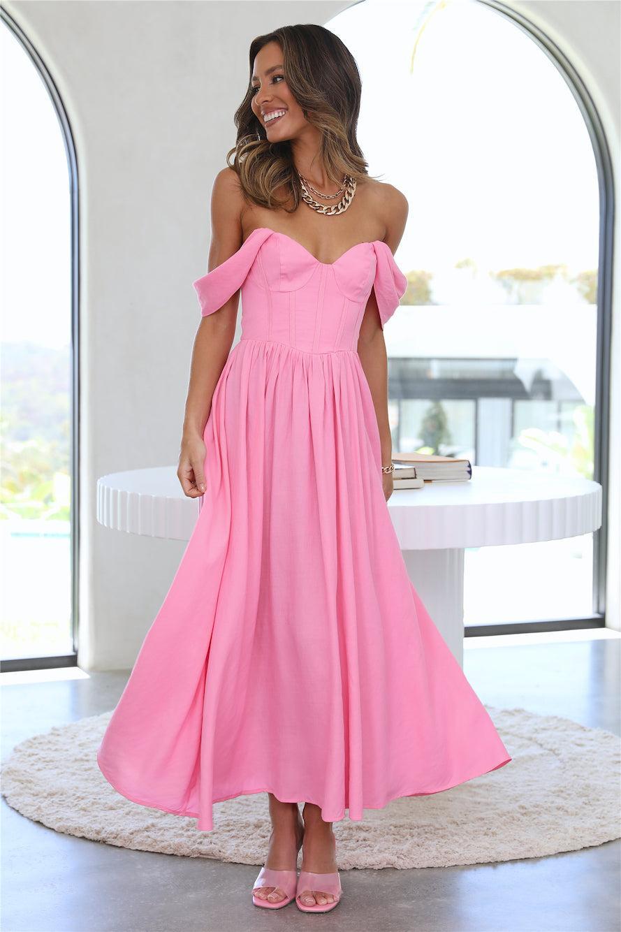 By The Villa Midi Dress Pink product image