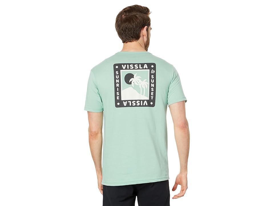 VISSLA Sunrise Organic Short Sleeve Tee (Jade) Men's Clothing Product Image