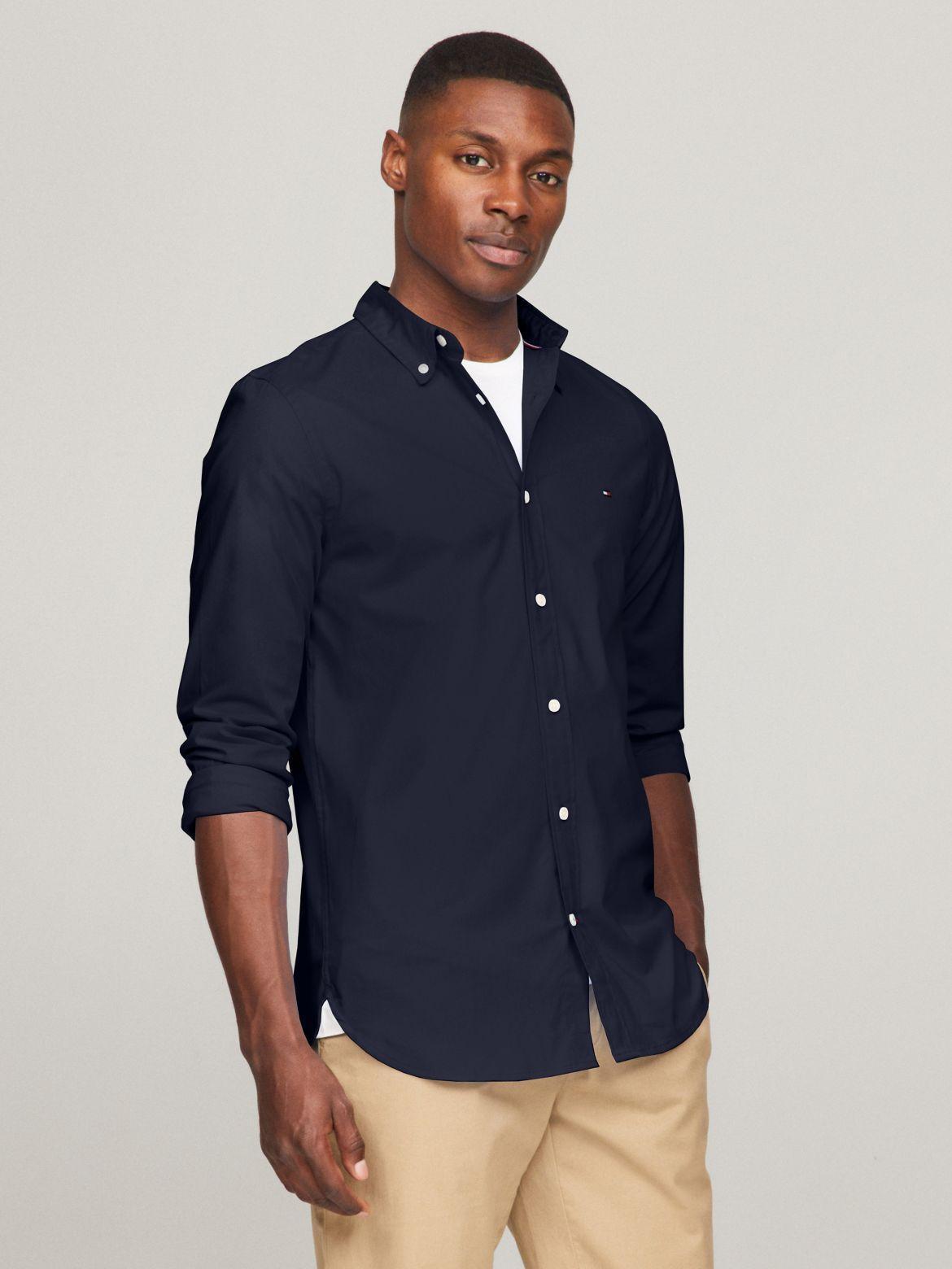 Tommy Hilfiger Men's THFlex Slim Fit Poplin Shirt Product Image