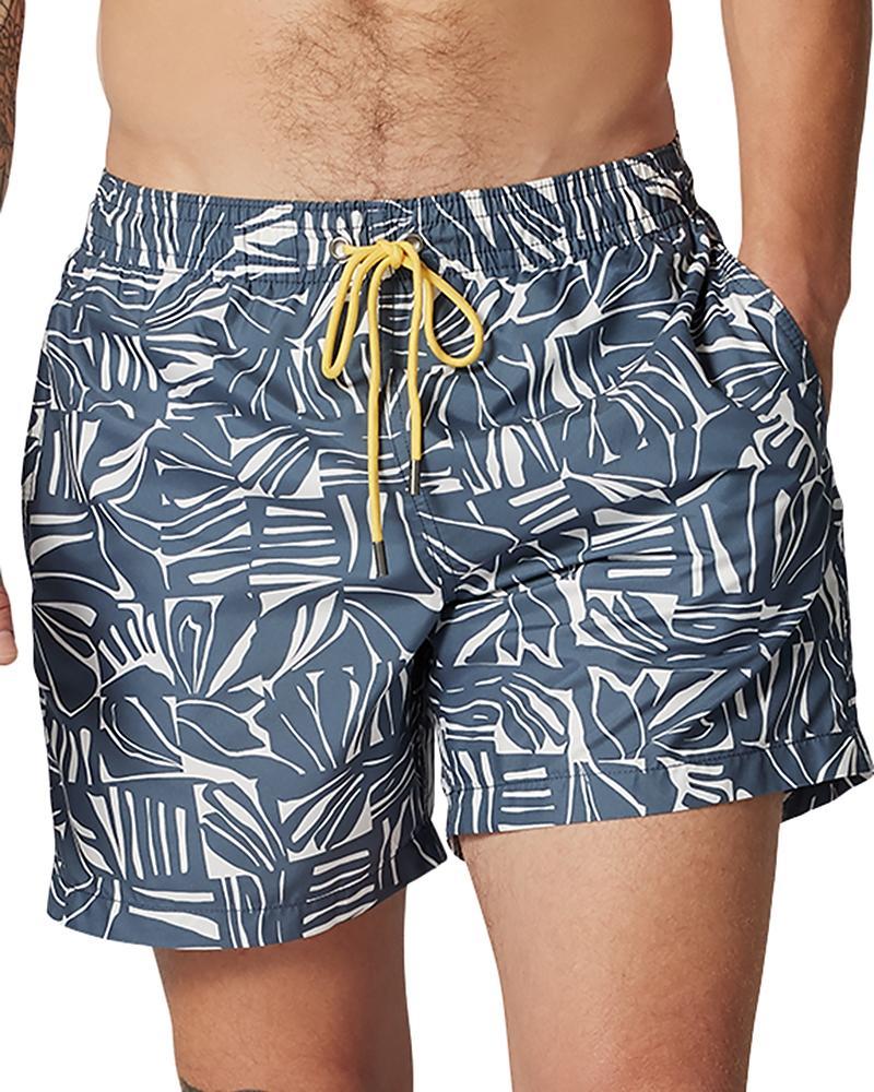 Rodd & Gunn Hans Island Palm Print 7 Swim Trunks Product Image