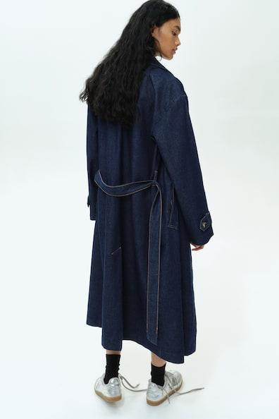 Single-Breasted Twill Trench Coat Product Image