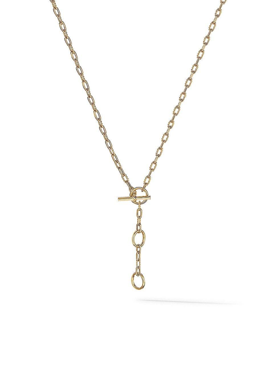 Womens DY Madison Three Ring Chain Necklace in 18K Yellow Gold Product Image