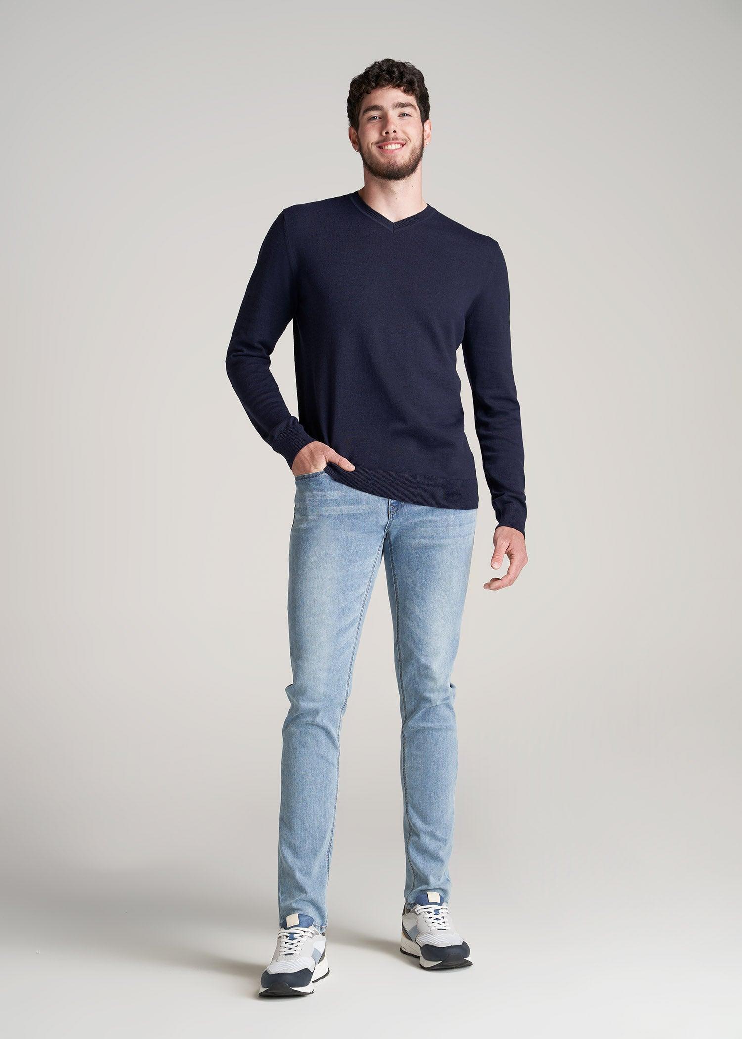 Everyday V-Neck Tall Men's Sweater in Patriot Blue Male Product Image