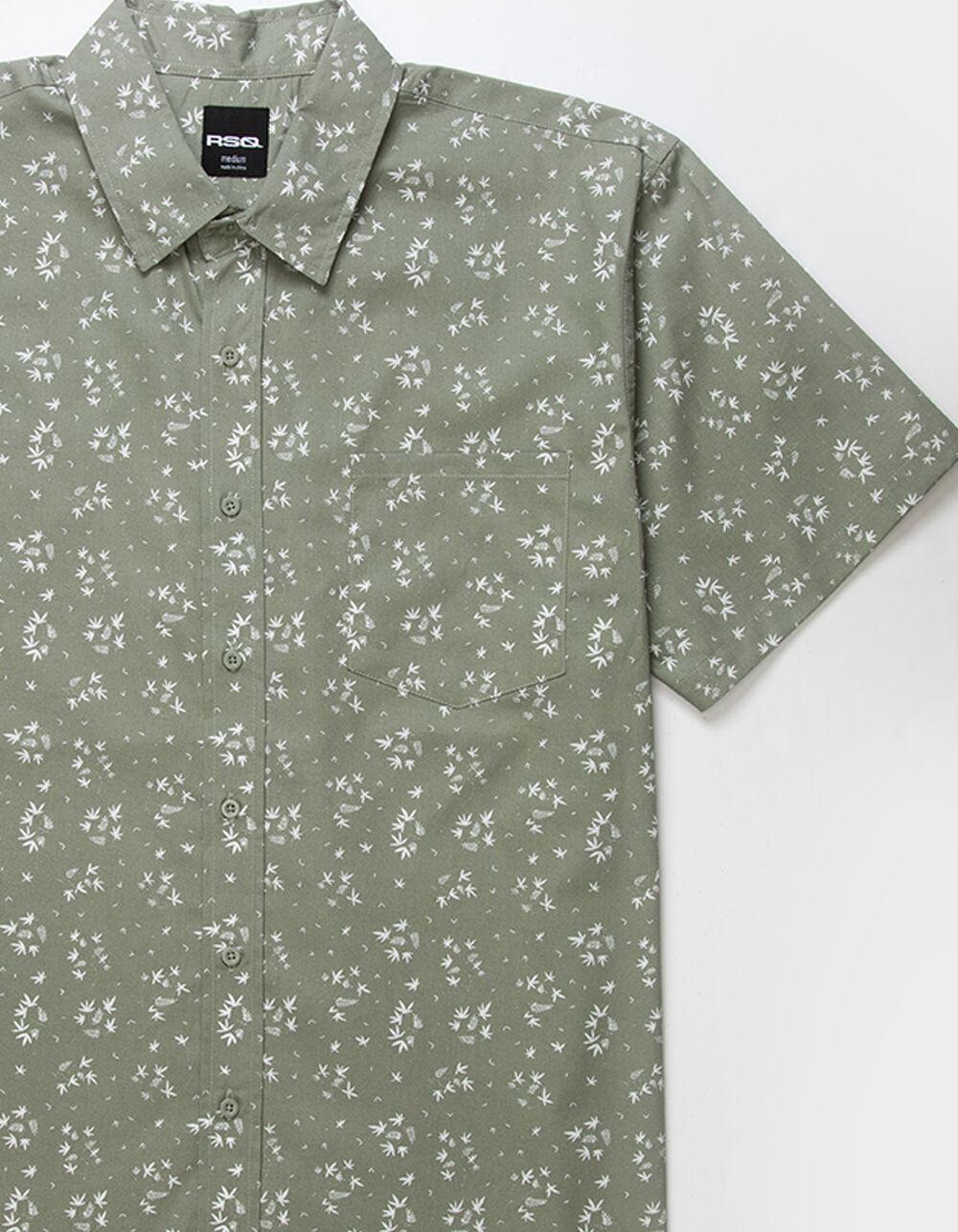 RSQ Mens Ditsy Print Poplin Button Up Shirt Product Image